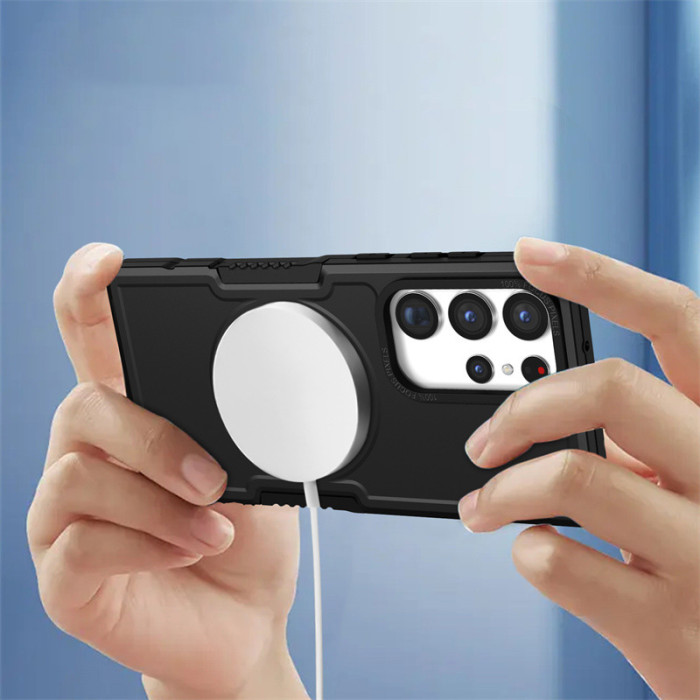 For Samsung Galaxy S25 Ultra S24 S23 S22 S21 S20 FE Phone Case Magnetic Armor