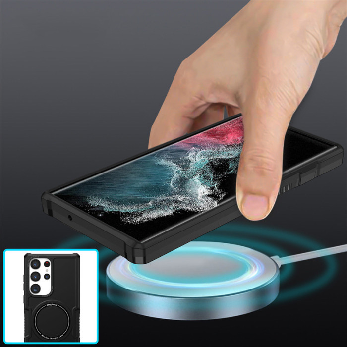 For Samsung Galaxy S25 Ultra S24 S23 S22 S21 S20 FE Phone Case Magnetic Armor