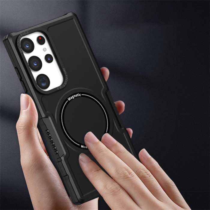 For Samsung Galaxy S25 Ultra S24 S23 S22 S21 S20 FE Phone Case Magnetic Armor