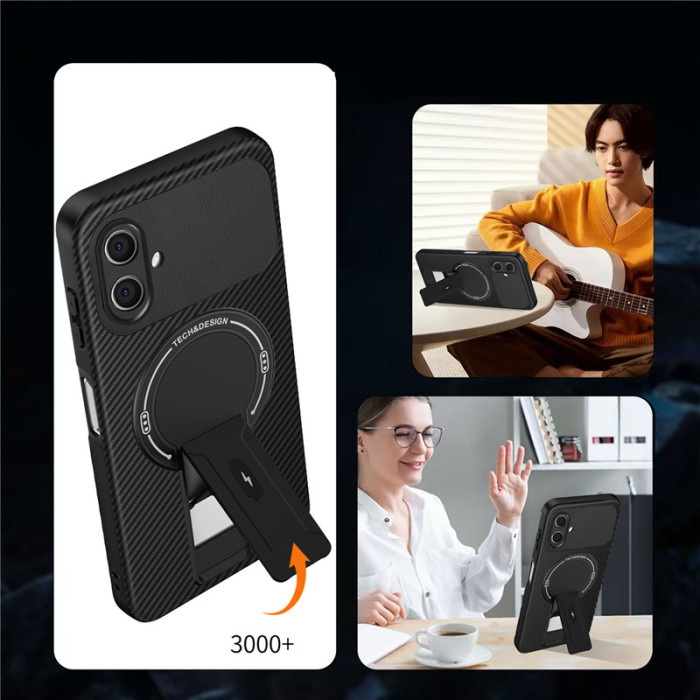 For Samsung Galaxy S25 Ultra S24 S23FE A52 A35 Phone Cover Magnetic Carbon Fiber