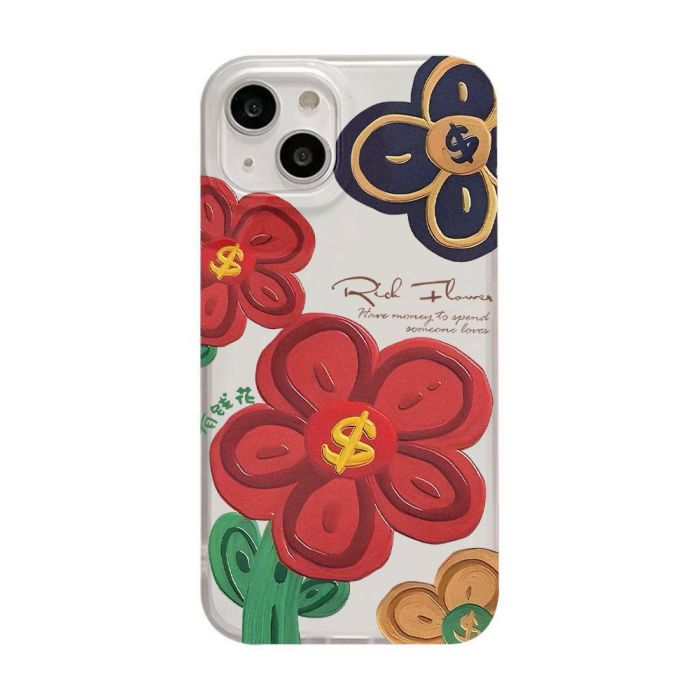 For iPhone 17 Air 17 Pro Max 16 15 14 13 12 11 Phone Case Retro Flower Cover