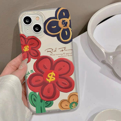 For iPhone 17 Air 17 Pro Max 16 15 14 13 12 11 Phone Case Retro Flower Cover