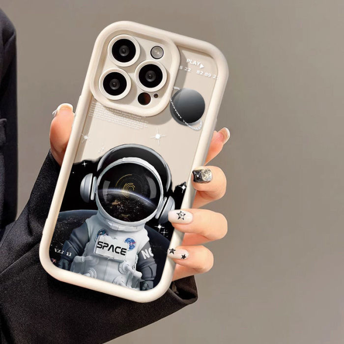 For iPhone 17 Air 17 Pro Max 16 15 14 13 12 11 XR 7 8 Phone Case Space Astronaut
