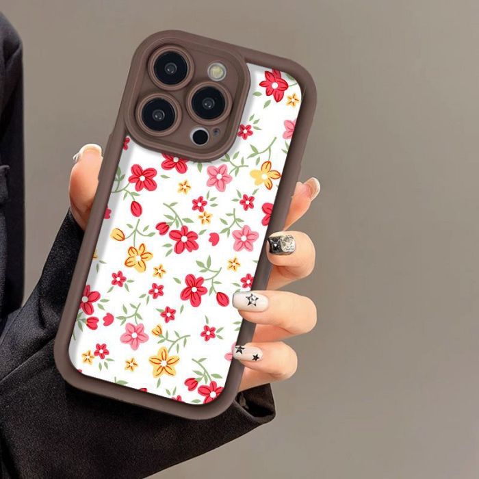 For iPhone 17 Air 17 Pro Max 16 15 14 13 12 11 XR 7 8 Phone Cover Colorful Flora