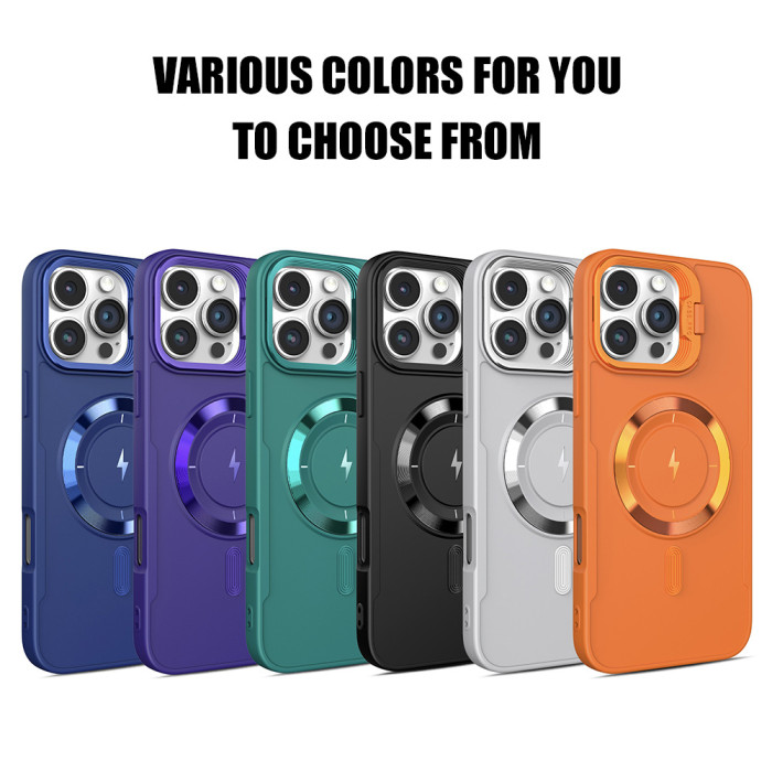 For iPhone 17 Air 17 Pro Max 16 15 14 13 12 11 Phone Cover Magnetic Lens Bracket