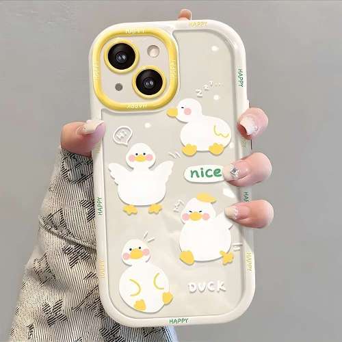 For iPhone 17 Air 17 Pro Max 16 15 14 13 12 11 XR XS 7 8 Phone Cover Funny Duck