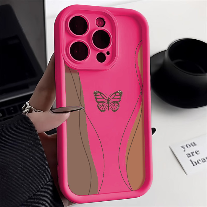For iPhone 17 Air 17 Pro Max 16 15 14 13 12 11 XR 7 8 XS Phone Cover Butterfly
