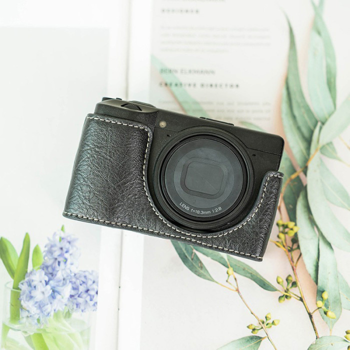 For Ricoh GR3/3X Protective Case Camera Bag Leather Bag base cover black green