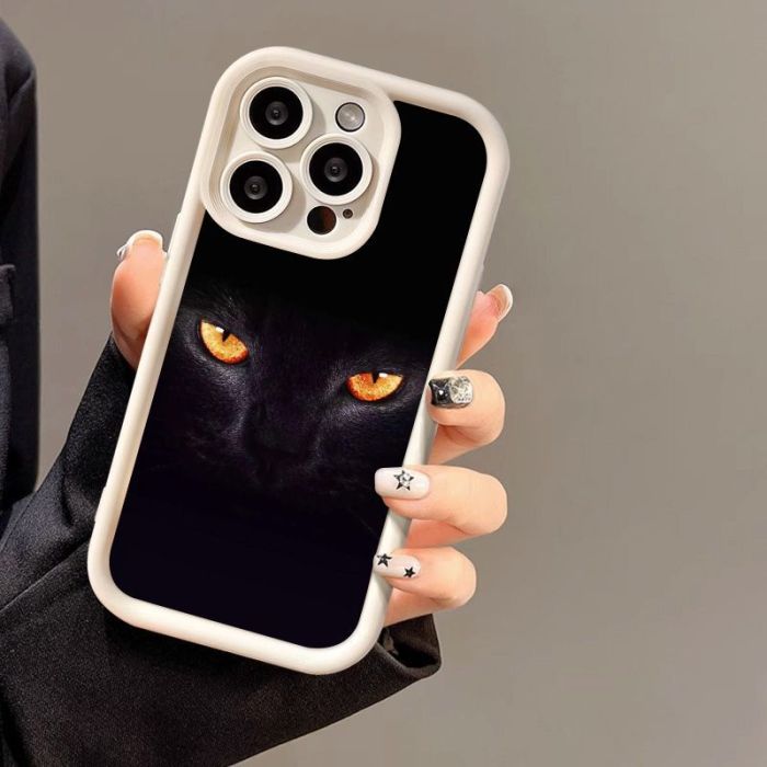 For iPhone 17 Air 17 Pro Max 16 15 14 13 12 11 XR 7 8 XS Phone Cover Cut Cat