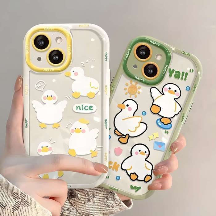 For iPhone 17 Air 17 Pro Max 16 15 14 13 12 11 XR XS 7 8 Phone Cover Funny Duck