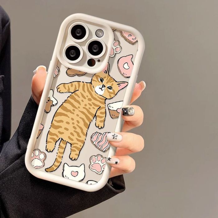 For iPhone 17 Air 17 Pro Max 16 15 14 13 12 11 XR 7 8 XS Phone Cover Cute Cat