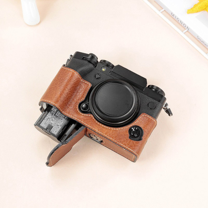 For Fujifilm X-T5 Camera Cover Leather Case Base Protective Bag black green coffer