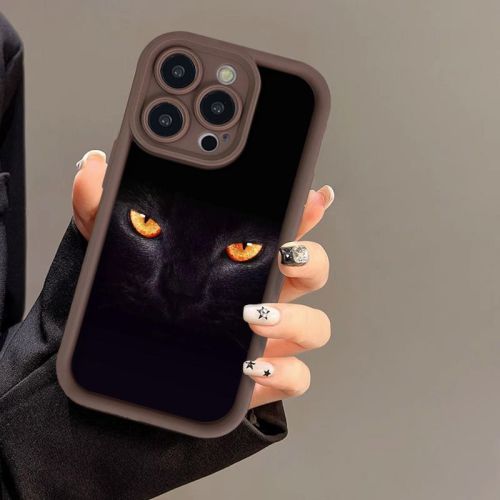 For iPhone 17 Air 17 Pro Max 16 15 14 13 12 11 XR 7 8 XS Phone Cover Cut Cat