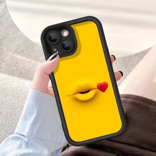 For iPhone 17 Air 17 Pro Max 16 15 14 13 12 11 XR 7 8 Phone Cover Love Lip Print