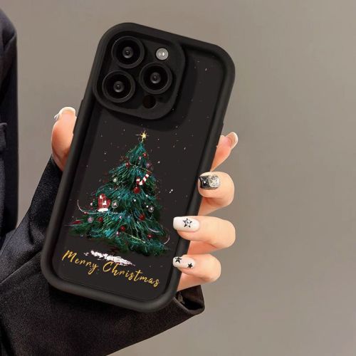 For iPhone 17 Air 17 Pro Max 16 15 14 13 12 11 XR 7 8 Phone Cover Christmas Tree