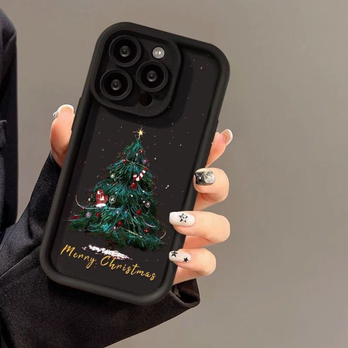 For iPhone 17 Air 17 Pro Max 16 15 14 13 12 11 XR 7 8 Phone Cover Christmas Tree