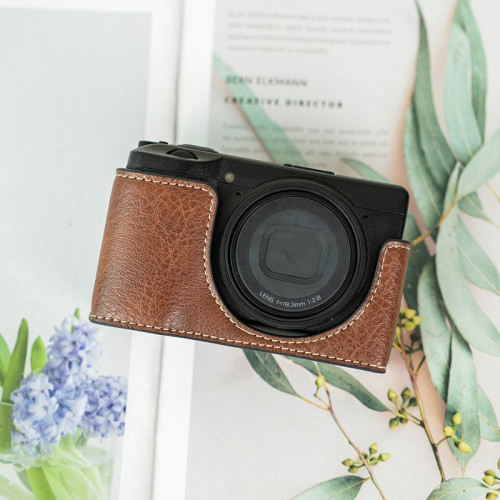 For Ricoh GR3/3X Protective Case Camera Bag Leather Bag base cover black green