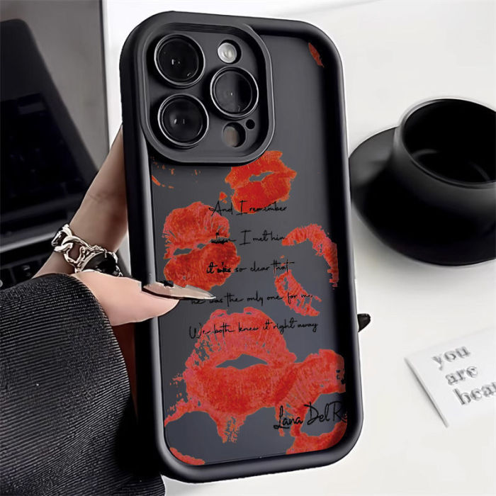 For iPhone 17 Air 17 Pro Max 16 15 14 13 12 11 XR XS 8 Phone Cover Lip Print New