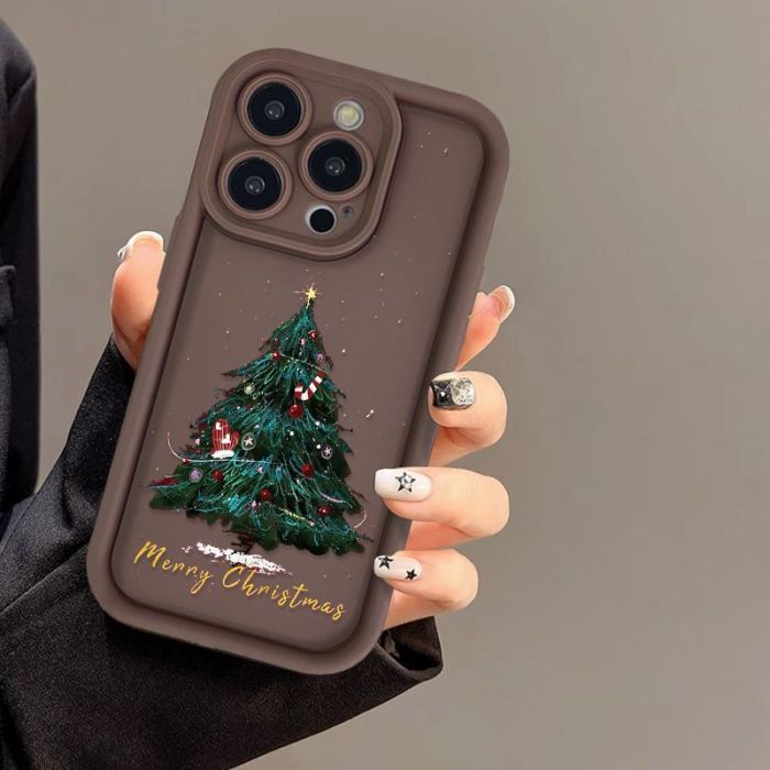 For iPhone 17 Air 17 Pro Max 16 15 14 13 12 11 XR 7 8 Phone Cover Christmas Tree