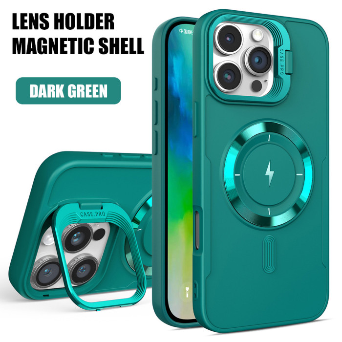For iPhone 17 Air 17 Pro Max 16 15 14 13 12 11 Phone Cover Magnetic Lens Bracket