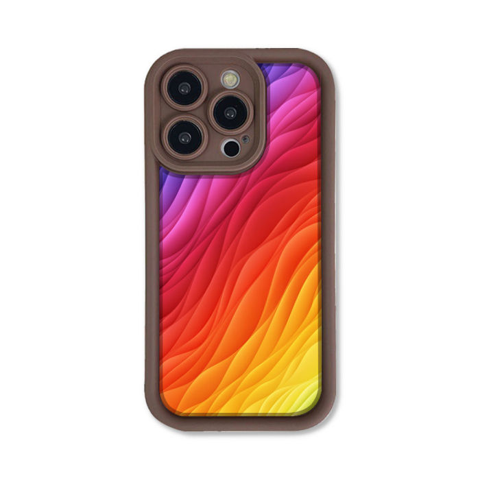 For iPhone 17 Air 17 Pro Max 16 15 14 13 12 11 8 Phone Cover Color Gradient Wave