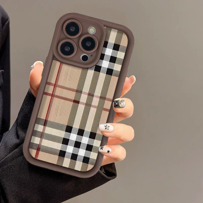 For iPhone 17 Air 17 Pro Max 16 15 14 13 12 11 XR XS 8 Phone Cover Simple Plaid