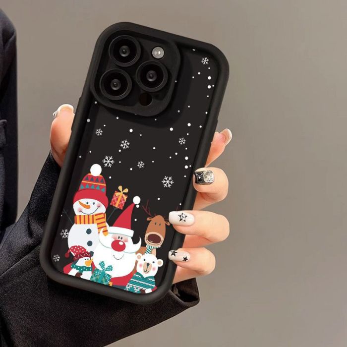 For iPhone 17 Air 17 Pro Max 16 15 14 13 12 XR Phone Cover Santa Claus Christmas