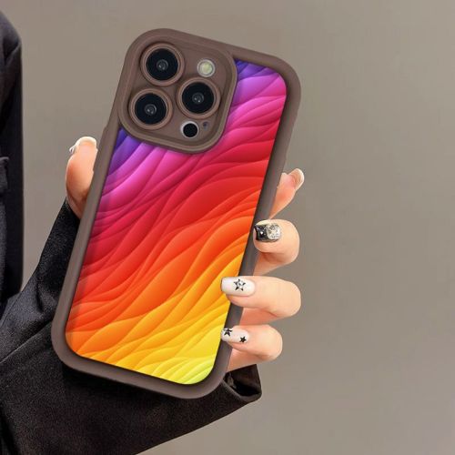 For iPhone 17 Air 17 Pro Max 16 15 14 13 12 11 8 Phone Cover Color Gradient Wave