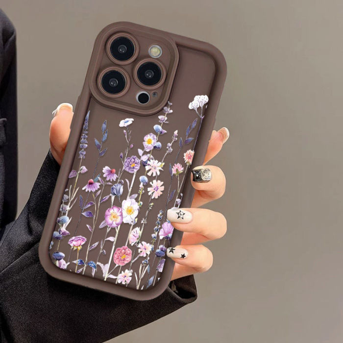 For iPhone 17 Air 17 Pro Max 16 15 14 13 12 11 XR XS 7 8 Phone Cover Flower New