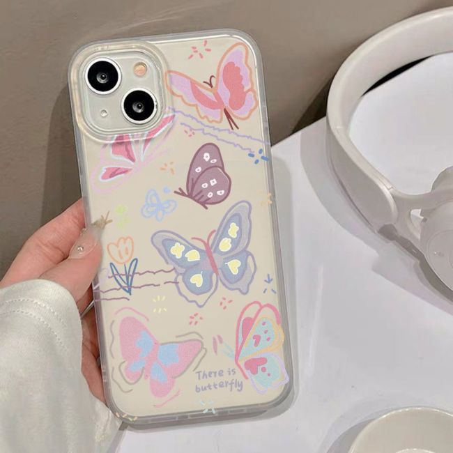 For iPhone 17 Air 17 Pro Max 16 15 14 13 12 11 XR 8 XS Phone Cover Butterfly New