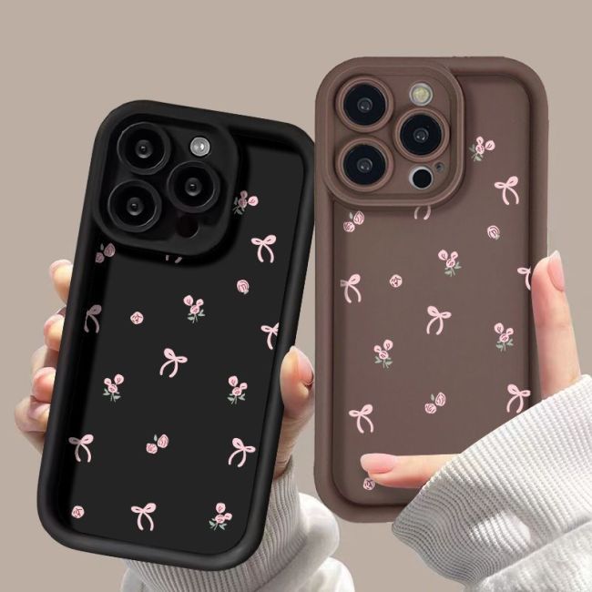 For iPhone 17 Air 17 Pro Max 16 15 14 13 12 11 XR XS 7 8 Phone Cover Fashion Bow