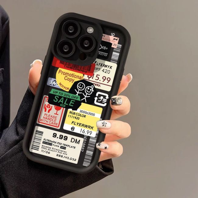 For iPhone 17 Air 17 Pro Max 16 15 14 13 12 11 XR XS 7 8 Phone Cover Fashion Graffiti
