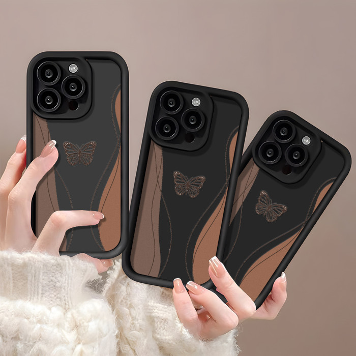 For iPhone 17 Air 17 Pro Max 16 15 14 13 12 11 XR 7 8 XS Phone Cover Butterfly