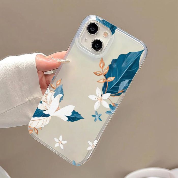 For iPhone 17 Air 17 Pro Max 16 15 14 13 12 11 XR 8 XS Phone Cover Style Flower