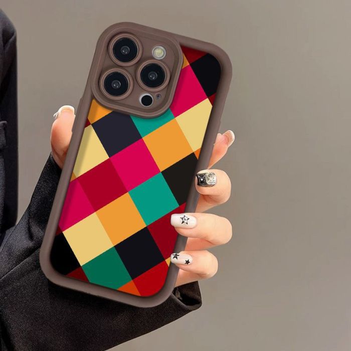 For iPhone 17 Air 17 Pro Max 16 15 14 13 12 11 XR XS 7 8 Phone Case Color Blocks