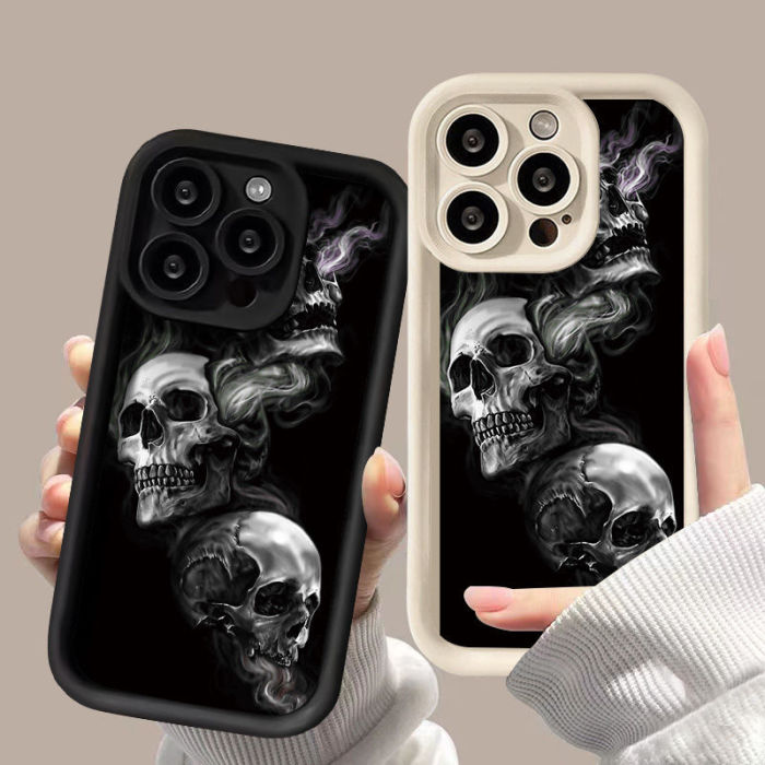 For iPhone 17 Air 17 Pro Max 16 15 14 13 12 11 XR 7 8 Phone Case Skull Halloween