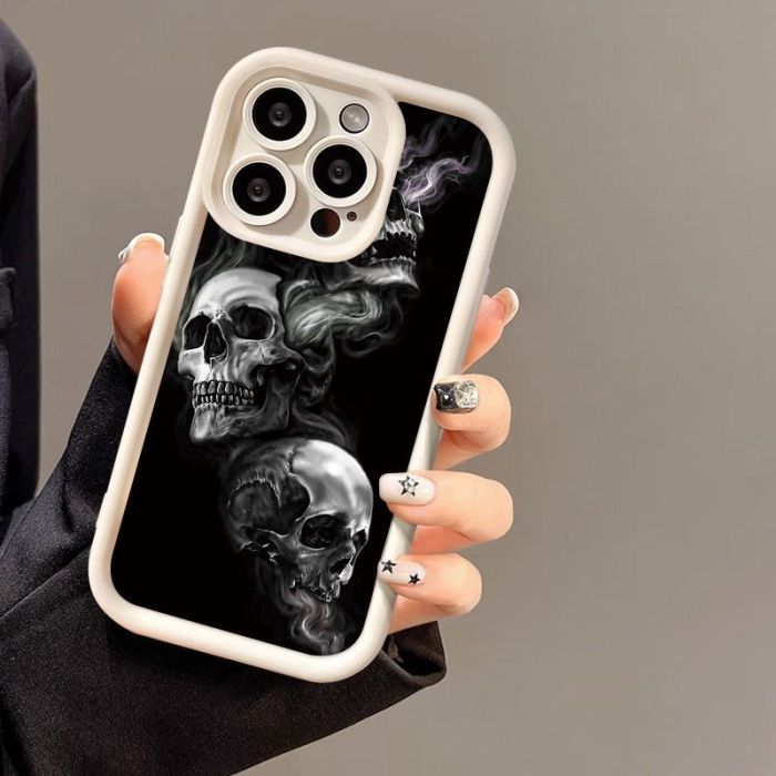 For iPhone 17 Air 17 Pro Max 16 15 14 13 12 11 XR 7 8 Phone Case Skull Halloween