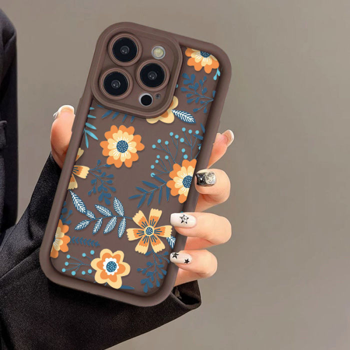 For iPhone 17 Air 17 Pro Max 16 15 14 13 12 11 XR 8 XS Phone Case Plant Flowers