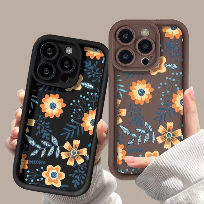 For iPhone 17 Air 17 Pro Max 16 15 14 13 12 11 XR 8 XS Phone Case Plant Flowers