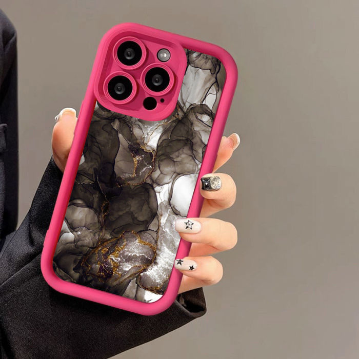 For iPhone 17 Air 17 Pro Max 16 15 14 13 12 11 XR 7 8 Phone Case Blooming Marble