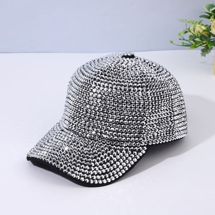 Adjustable Casual Sun-Proof Baseball Cap Stylish Hat Rhinestone Personalized Hat