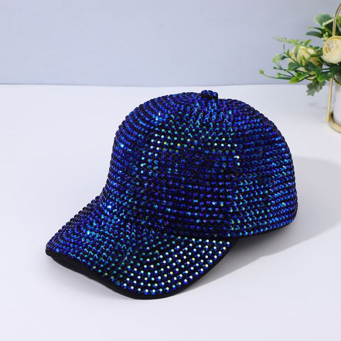 Adjustable Casual Sun-Proof Baseball Cap Stylish Hat Rhinestone Personalized Hat