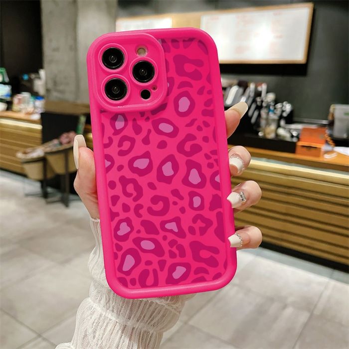 For iPhone 17 Air 17 Pro Max 16 15 14 13 12 11 XR Phone Case Red Leopard Print