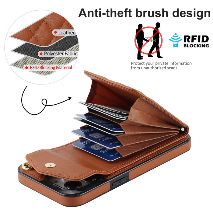 For iPhone 17 Air 17 Pro Max 16 15 14 13 12 11 7 8 XS Phone Case Classic Wallet