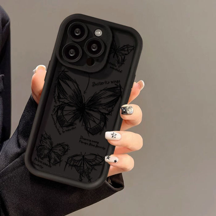 For iPhone 17 Air 17 Pro Max 16 15 14 13 12 11 XR 8 XS Phone Case Art Butterfly
