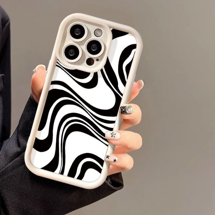 For iPhone 17 Air 17 Pro Max 16 15 14 13 12 11 XR XS 8 Phone Case  Zebra Stripes