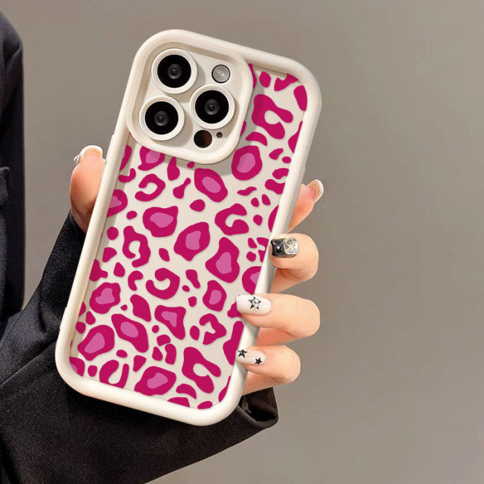 For iPhone 17 Air 17 Pro Max 16 15 14 13 12 11 XR Phone Case Red Leopard Print