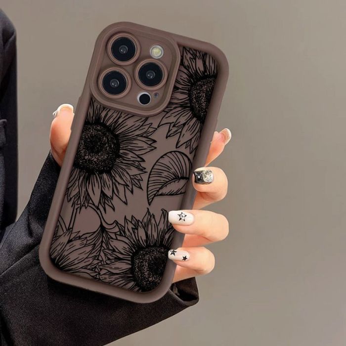 For iPhone 17 Air 17 Pro Max 16 15 14 13 12 11 XR 7 8 Phone Case Sunflower Cover