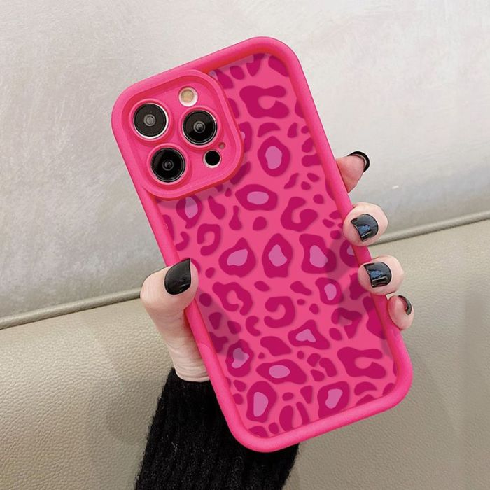For iPhone 17 Air 17 Pro Max 16 15 14 13 12 11 XR Phone Case Red Leopard Print