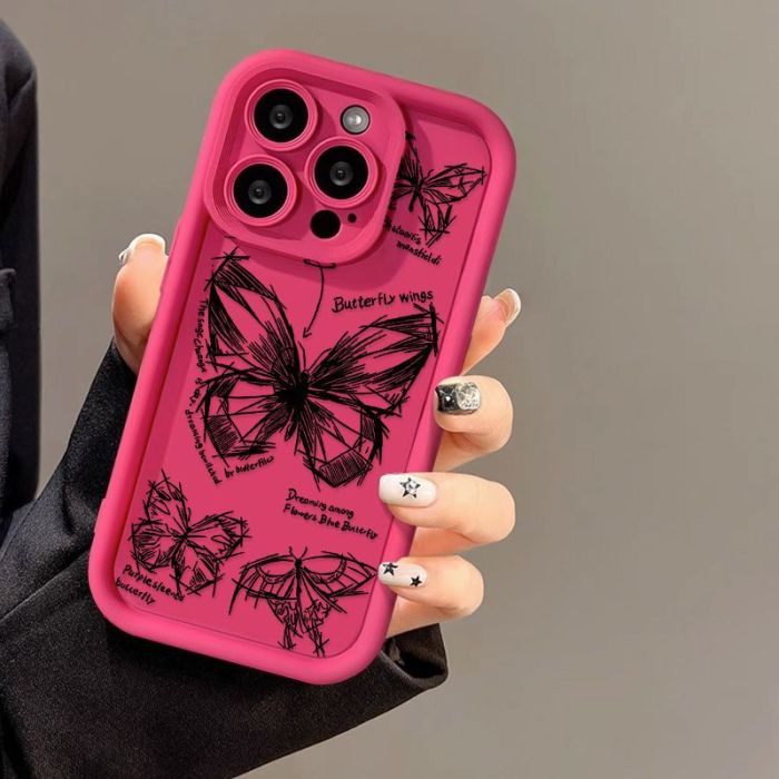 For iPhone 17 Air 17 Pro Max 16 15 14 13 12 11 XR 8 XS Phone Case Art Butterfly